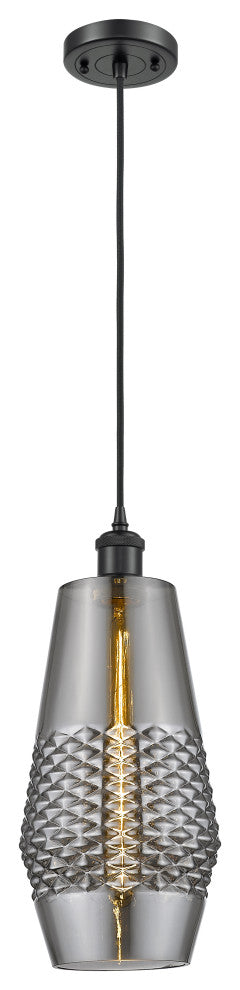 Innovations 516-1P-BK-G683-7-LED 1-Light Mini Pendant, Matte Black