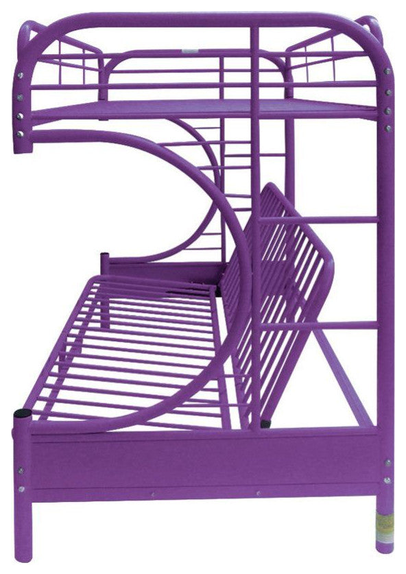 Cameron Multi-Function Futon/Bunk Bed, Purple, Twin/Full/Futon
