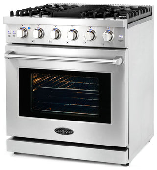 30" Freestanding Range with 5 Gas Sealed Burners & Convection Oven