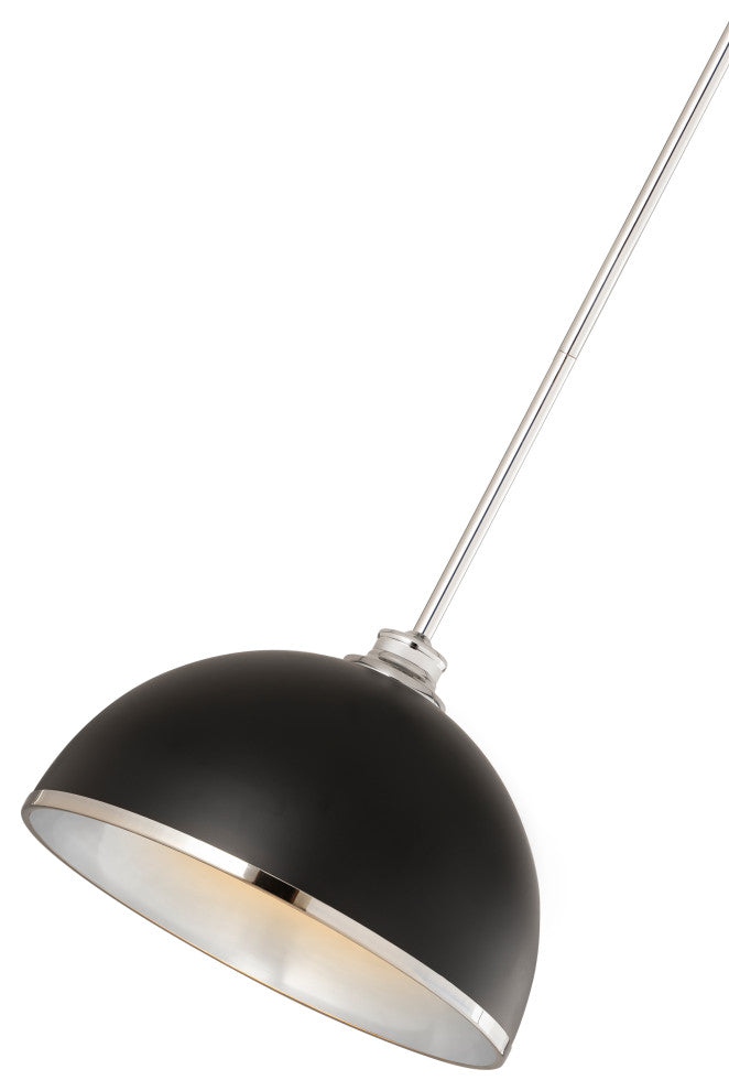 Zlite 1004P14-MB-CH 1-Light Pendant, Matte Black