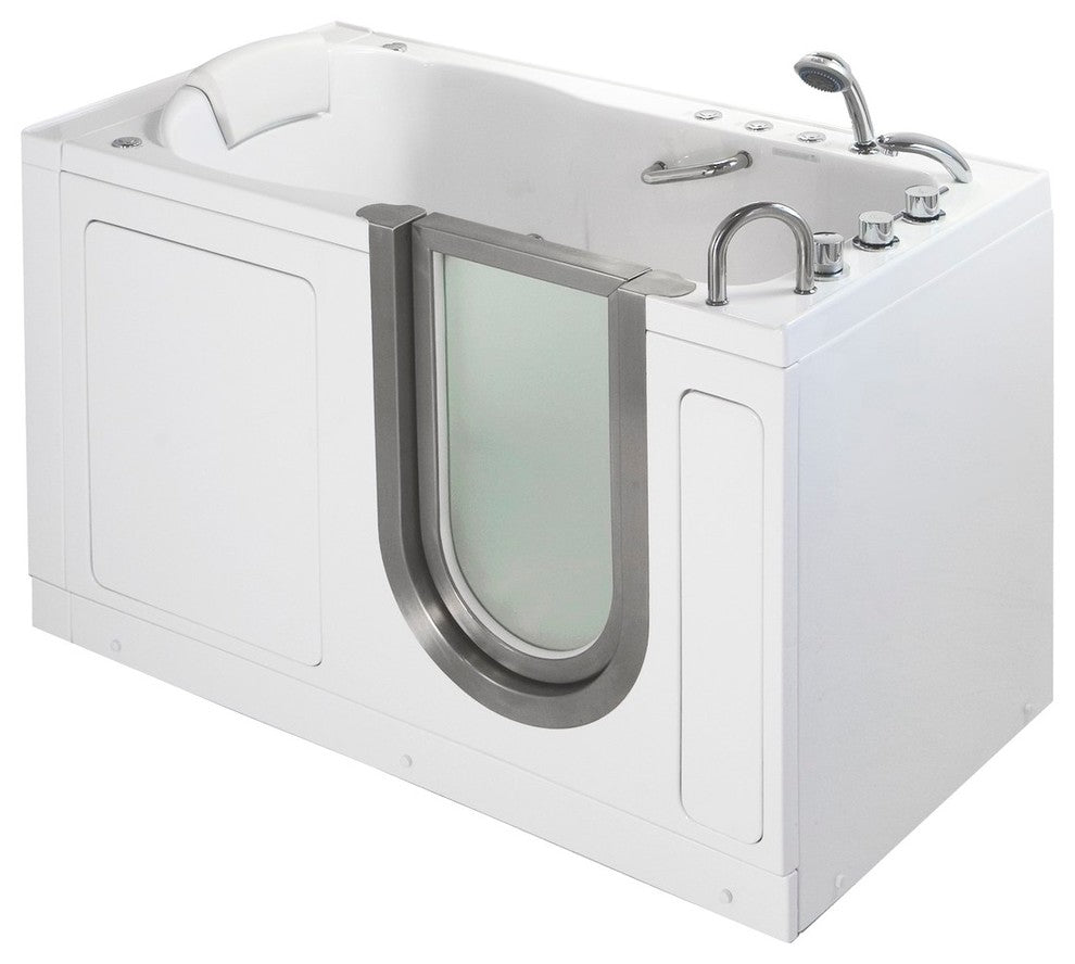 Ella Deluxe Air & Hydro Massage Acrylic Walk In Bath Right Side Door and Drain
