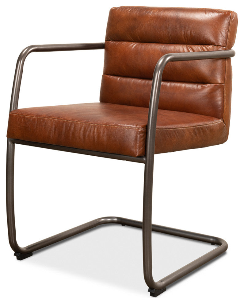 Industrial Leather Armchair