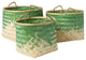 Forrestburg 3-Piece Green Basket Set, Yellow, Green