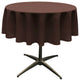 LA Linen Round Polyester Poplin, Brown, 58" Round