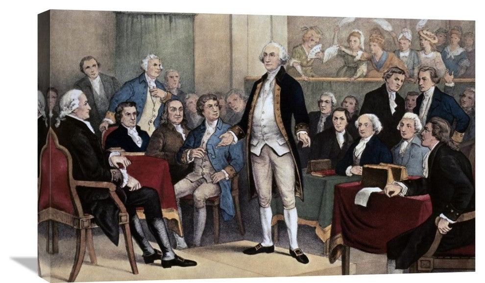 "Washington Appointed Commander in Chief" Artwork, 30"x18"