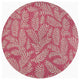 Nevis Palm Frond Indoor/Outdoor, Fuchsia/Light Gray, 5' Round