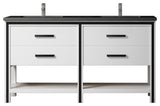 Rey 60" Double Bathroom Vanity Set, White