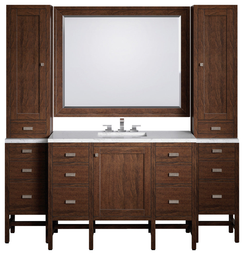 Addison Vanity Set, 78", Two Hutches, 48" Mirror