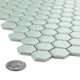 Metro Hex Matte Porcelain Mosaic Floor and Wall Tile, Green