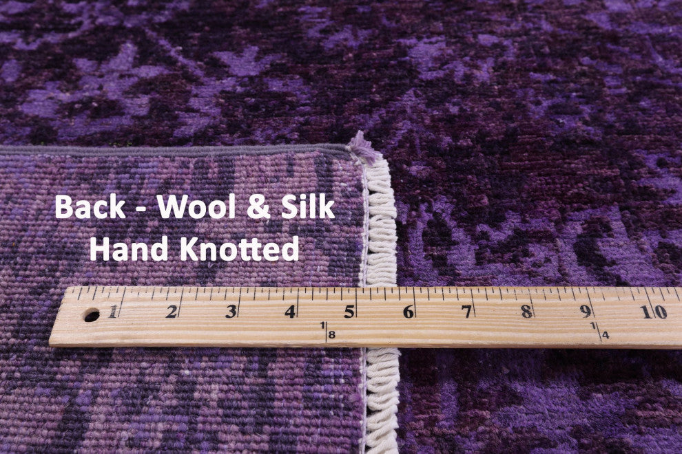5' 10" X 8' 8" Handmade Wool & Silk Modern Rug - Q12736