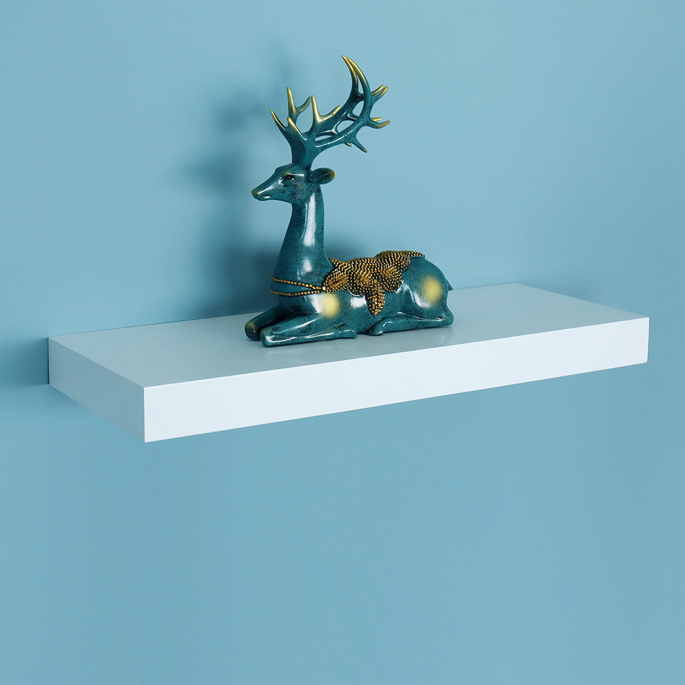 Chicago Floating Wall Shelf, White, 24"