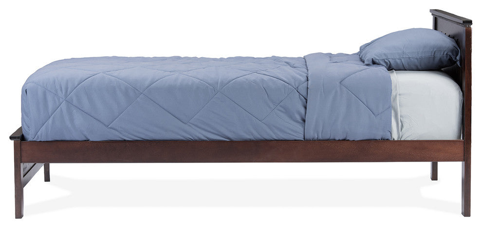 Schiuma Cappuccino Wood Contemporary Twin-Size Bed