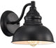 CHLOE Ironclad Industrial 1 Light Textured Black Indoor Wall Sconce 8" Wide