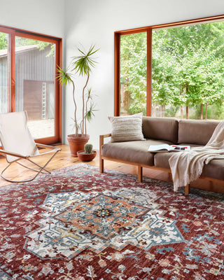 Samra SAM-10 Brick/Gray 2'3"x3'10" Area Rug