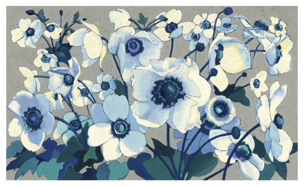 "Anemones Japonaises I" Digital Paper Print by Shirley Novak, 24"x15"