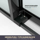 Losar Single Sliding Framed Shower Door, Matte Black, 60" W X 78"h