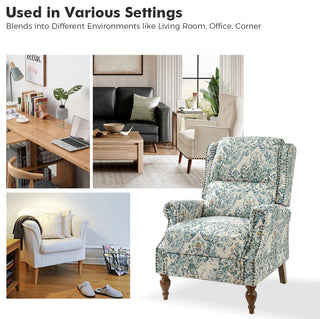 30.5" Manual Recliner Set of 2, Blue