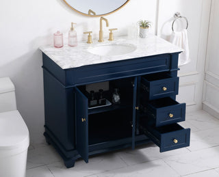 Weston Single Bathroom Vanity Set, Blue, 42
