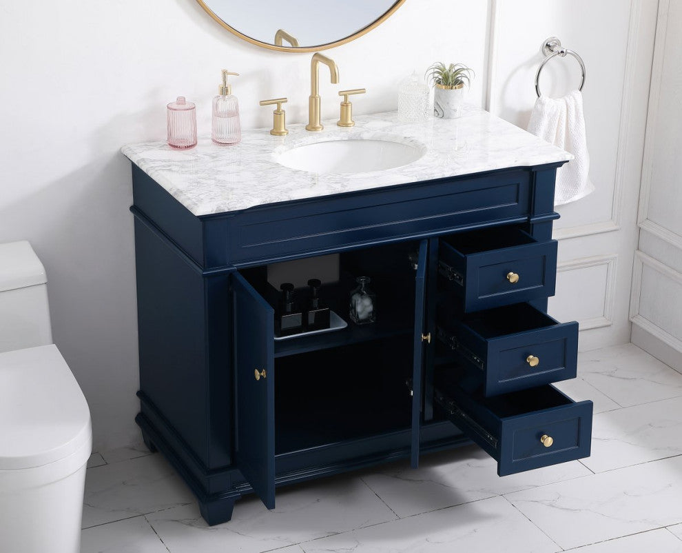 Weston Single Bathroom Vanity Set, Blue, 42