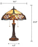 CHLOE-Lighting CAROLINE Victorian 2-Light Dark Bronze Table Lamp, 16" Wide