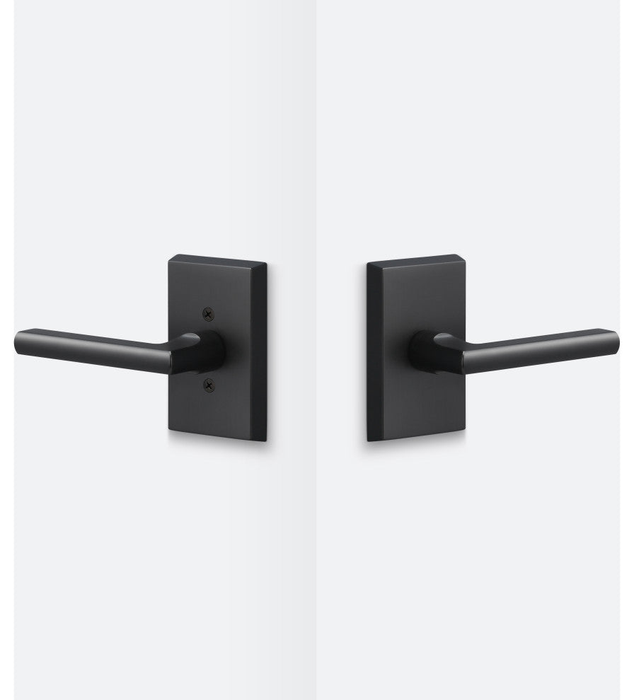 Rustic Series Logan Passage Lever, Flat Black