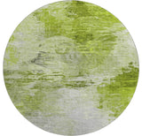 Premium Machine Washable Mayfield AMF595 Aloe 8' x 8' Round Rug