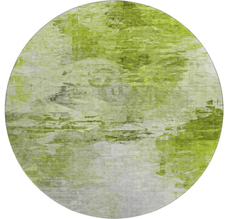 Premium Machine Washable Mayfield AMF595 Aloe 8' x 8' Round Rug