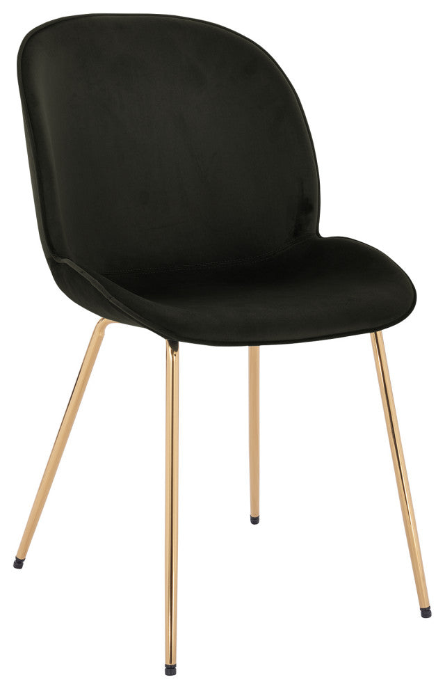 Lotus Gold Chair, Black