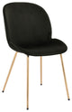 Lotus Gold Chair, Black
