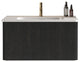 Wall-Mounted Bathroom Vanity Set with White Ceramic Sink, 30"