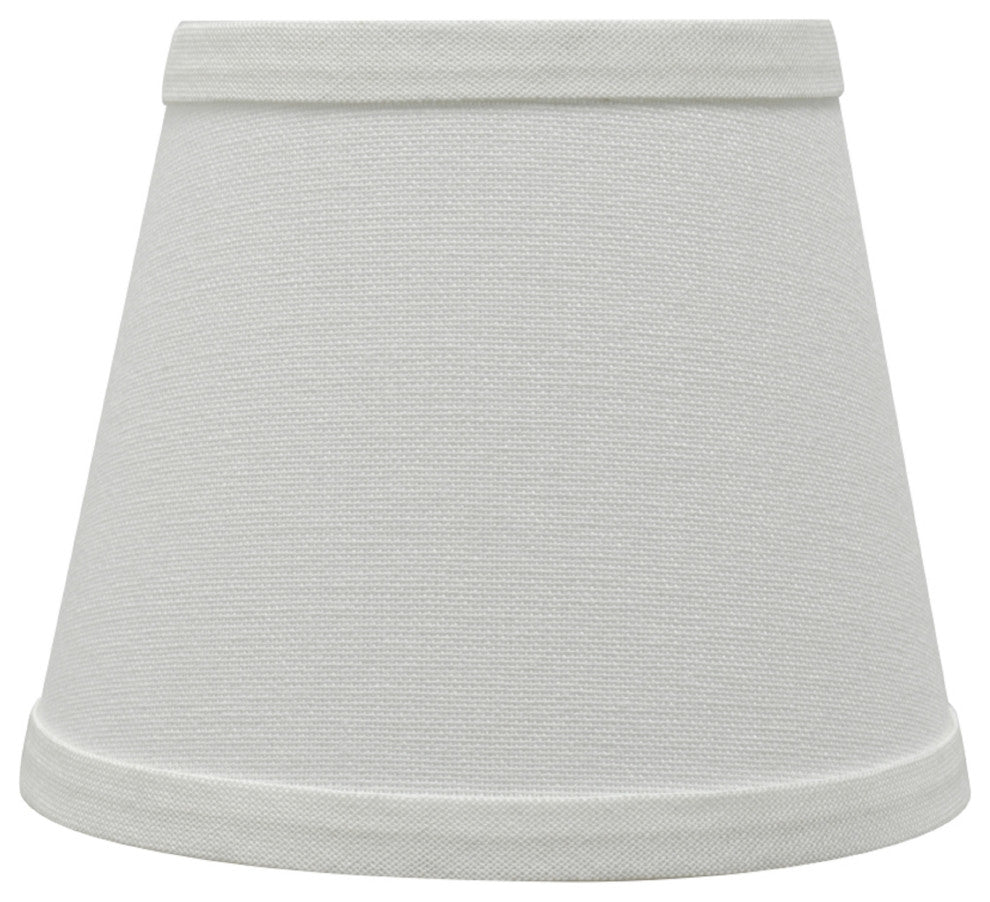 32862-9 Small Hardback Empire  Chandelier Clip On Lamp Shade White 4"x6"x5"