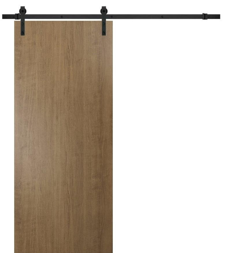 Sliding Barn Door 24 x 80 & 6.6FT Rail| Planum 0010 Smoky Walnut|