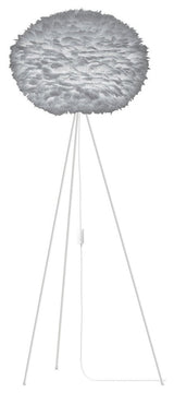 Eos Large Tripod Floor Lamp, White/Gray