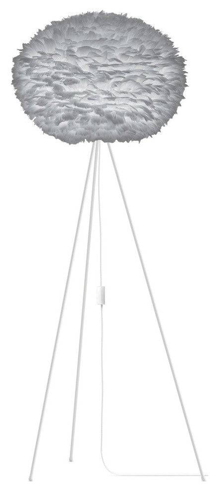 Eos Large Tripod Floor Lamp, White/Gray