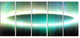 Large Green Oval Fractal Light, Abstract Canvas Art Print, 60"x28", 5 Panels