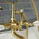 AE207T7 7" Tub Faucet With Hand Shower, Brushed Brass