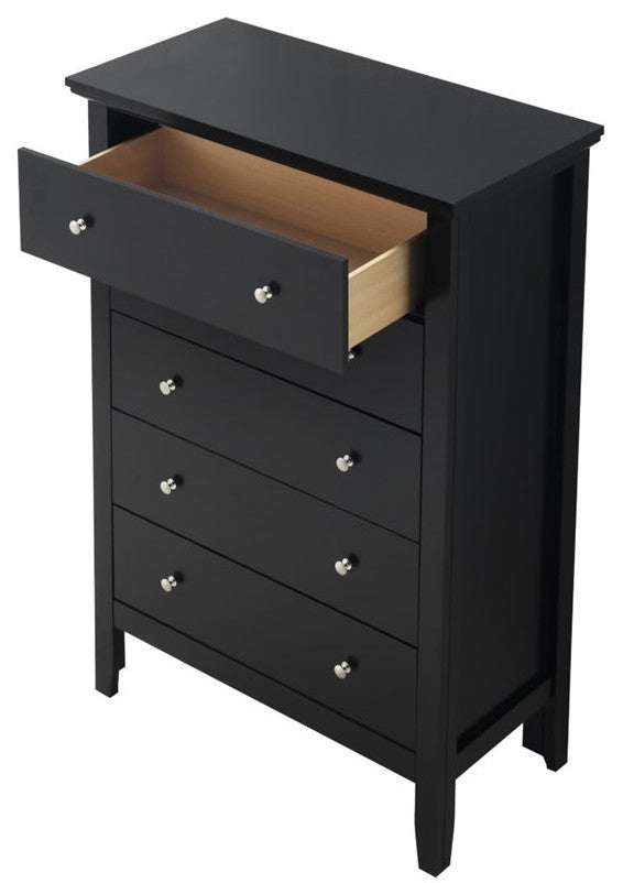 Glory Furniture Primo 5 Drawer Chest in Black