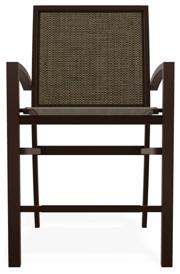 Kendall Sling Balcony Height Stackable Outdoor Stool, Beacon/Kona