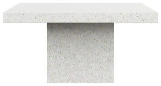 Mixx, Una 59" Square Dining Table, Ivory Terrazzo