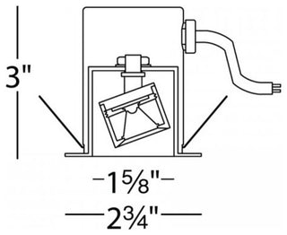 LEDme Miniature Square Recessed Task-Light 3000K Soft White, Brushed Nickel