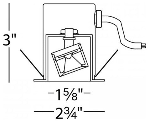LEDme Miniature Square Recessed Task-Light 3000K Soft White, Brushed Nickel