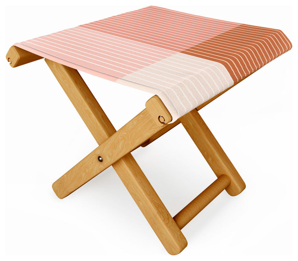 Colour Poems Color Block Line Abstract XVI Folding Stool