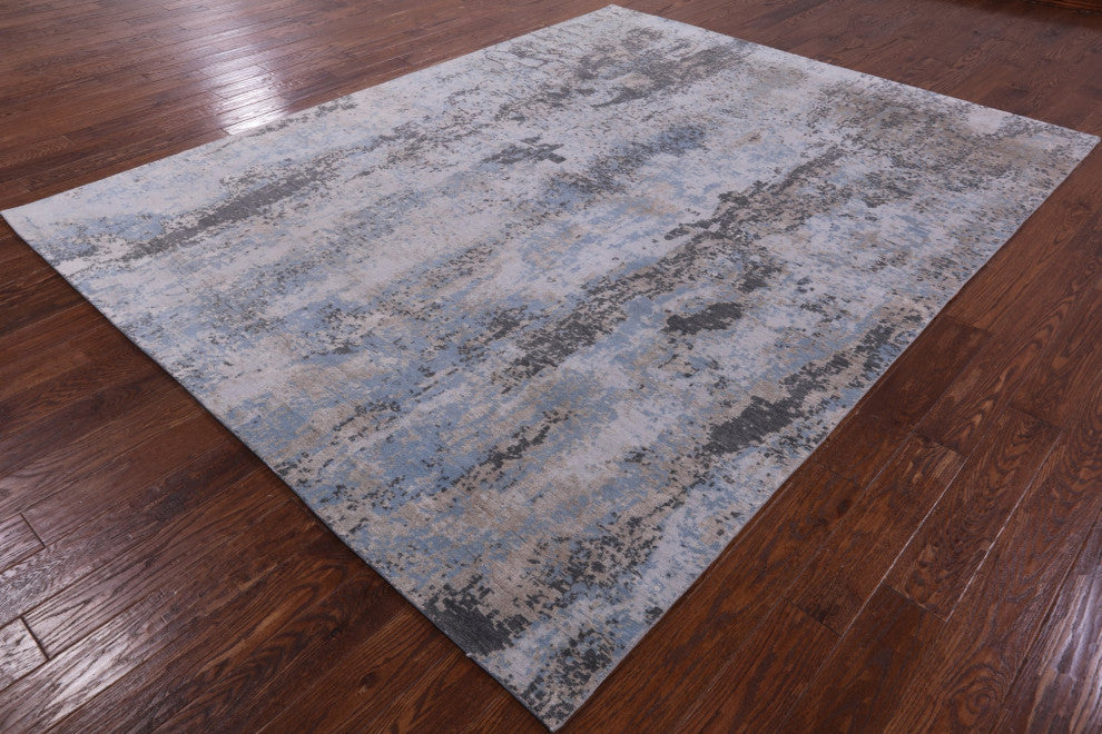 8' 0" X 10' 2" Hand Knotted Wool and Silk Modern Rug Q8885