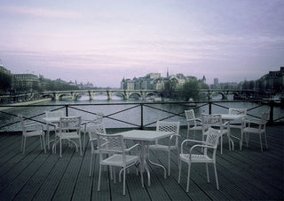 Compamia Forza Square Folding Table, Silver-Gray