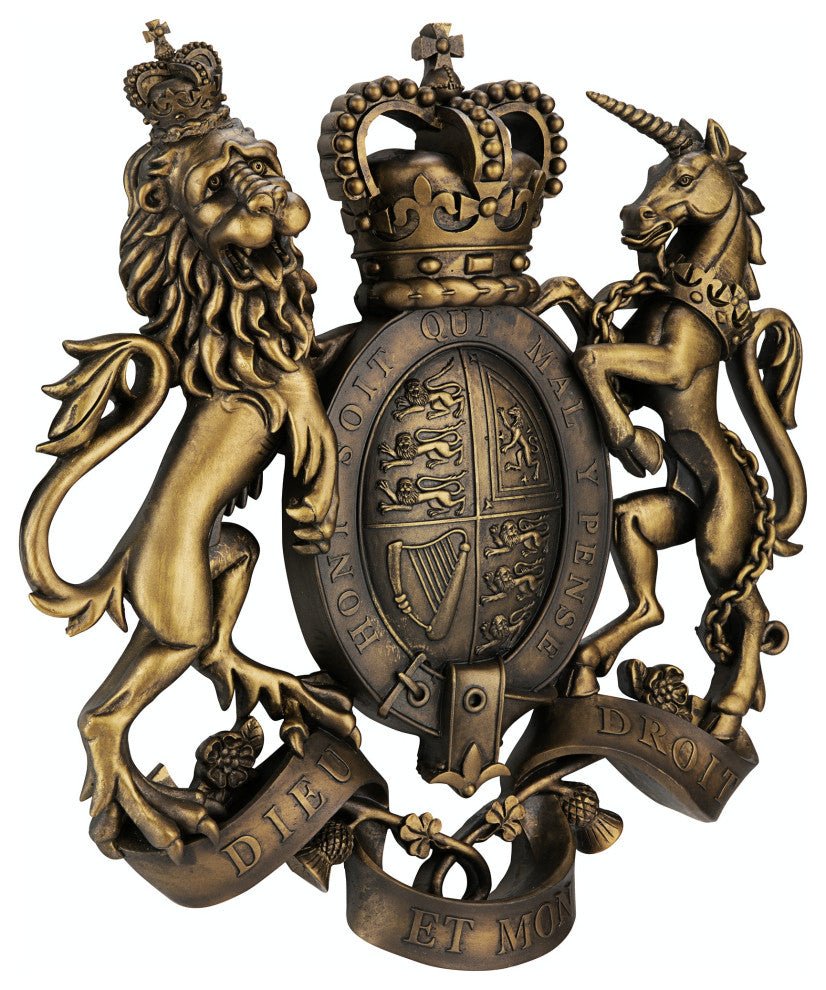 Royal Coat of Arms of Great Britain Wall Sculpture