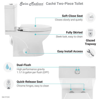 Cache Two Piece Elongated Toilet Dual Flush
