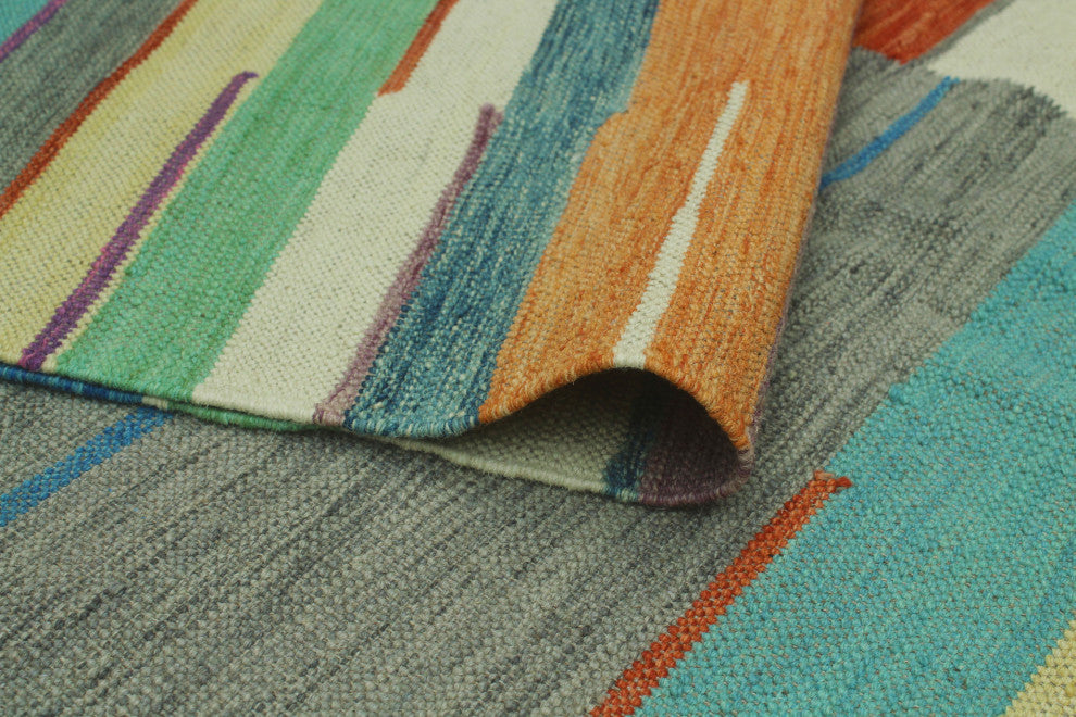Winchester Kilim Alburt Rust/Green Rug, 6'5x9'7