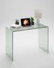 Bent Glass Computer Desk Contemporary Rectangular Shaped PC Laptop Workstation