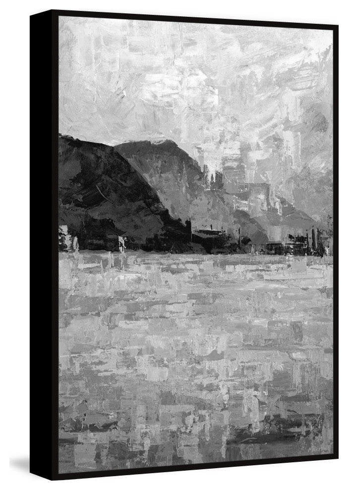 "Peak and Valleys" Floater Framed Painting Print on Canvas, 16x24