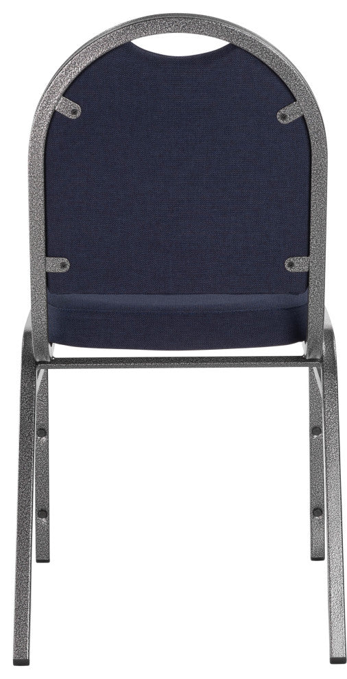 NPS 9200 Fabric Stack Chair, Midnight Blue Seat/ Silvervein Frame